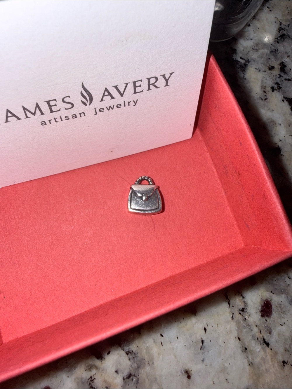 👛 James Avery Silver-tone Mini Handbag Pendant / Charm - Picture 2 of 4